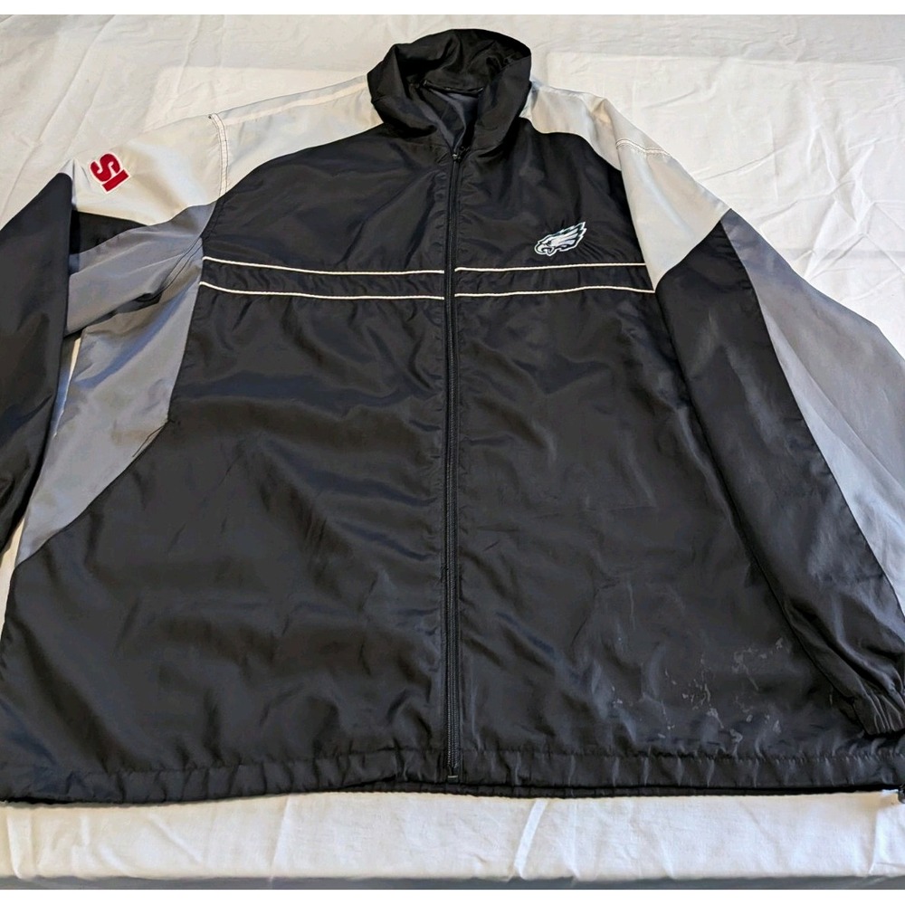 Dunbrooke Philadelphia Eagles NFL Full Zip Jacket 2XL Black Gray White